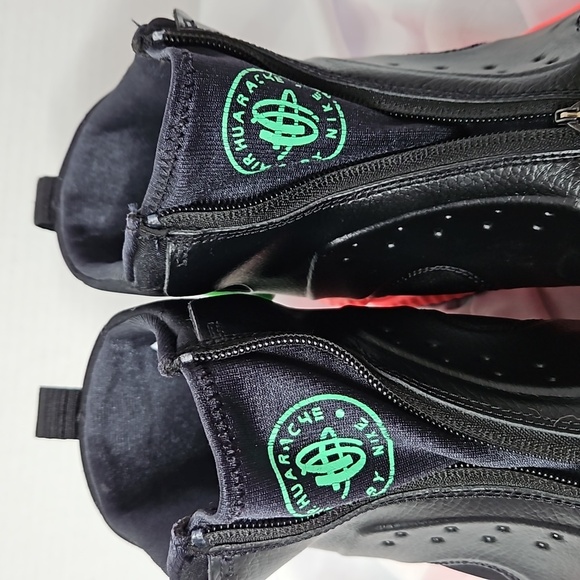 NIKE AIR HUARACHE WOMEN'S SIZE 10 SNEAKERS BLACK,PINK,LIME GREEN HIGH TOPS - Picture 9 of 10